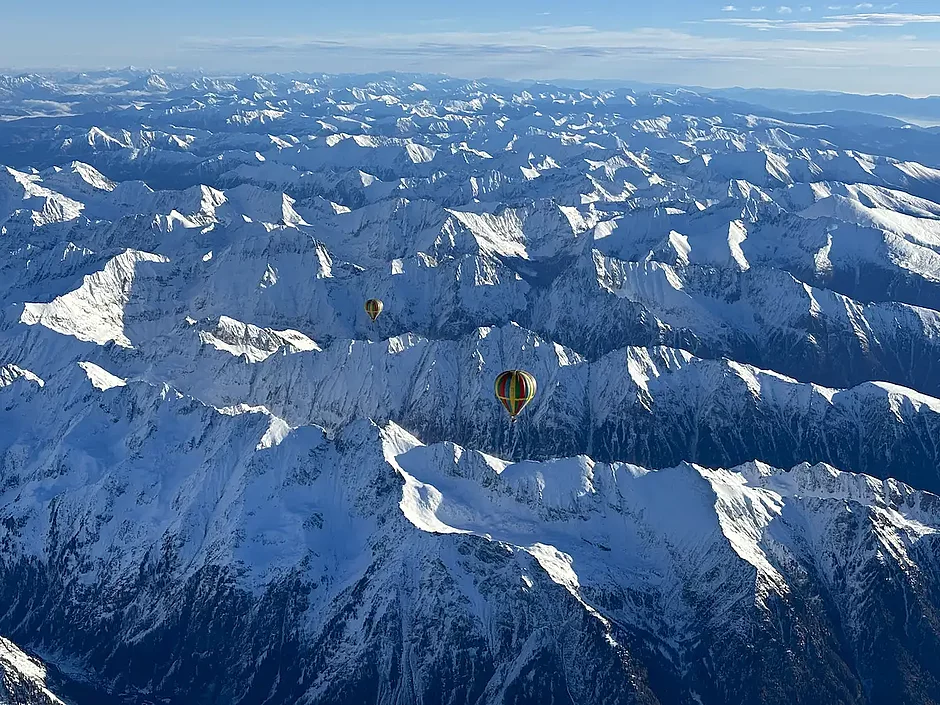Alpenüberquerung im Heißluftballon