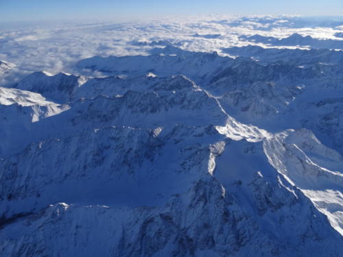 Alpenpanorama während der Alpenüberquerung