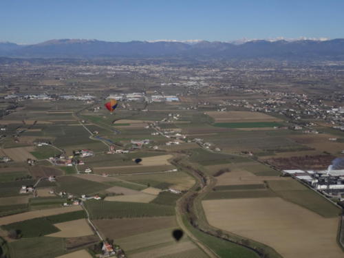 Nord Italien aus dem Heißluftballon